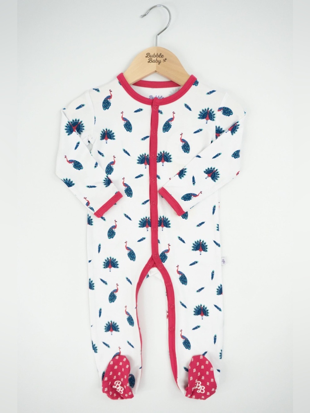 NWT Bubble Baby Footie Pajama Peacock 18-24 Months